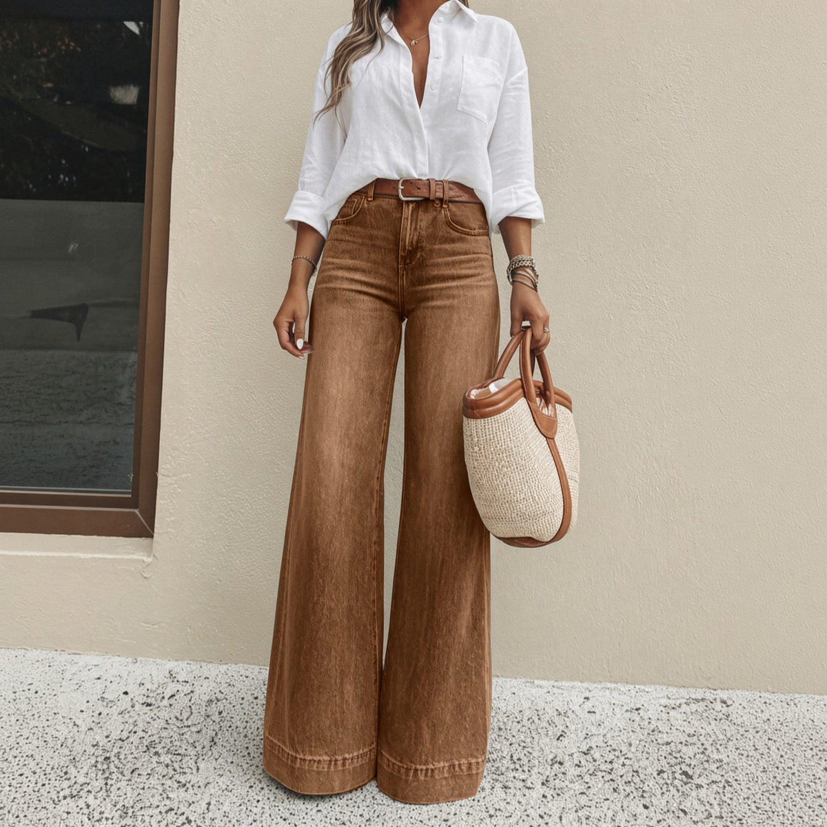 Luna High-Waist Wide Leg Jeans