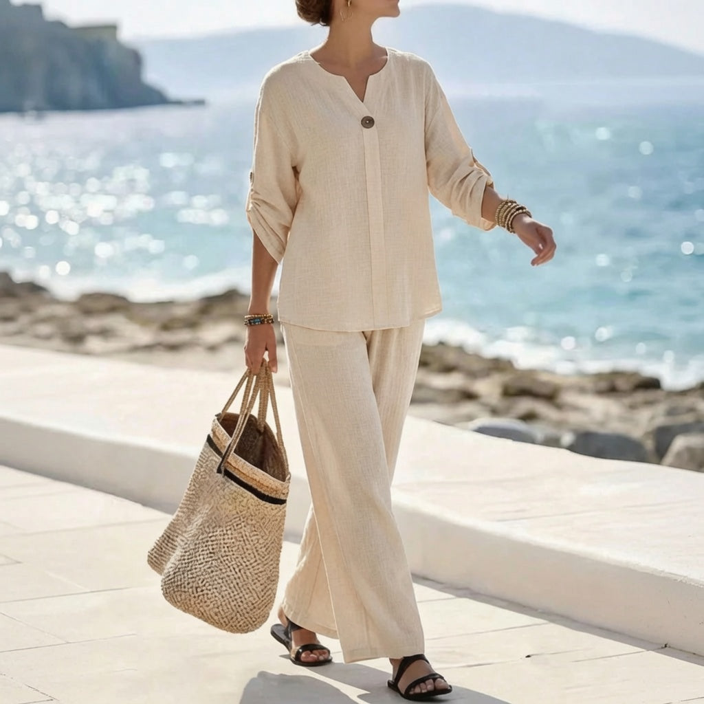 LunaBreeze™ Linen Two Piece Set