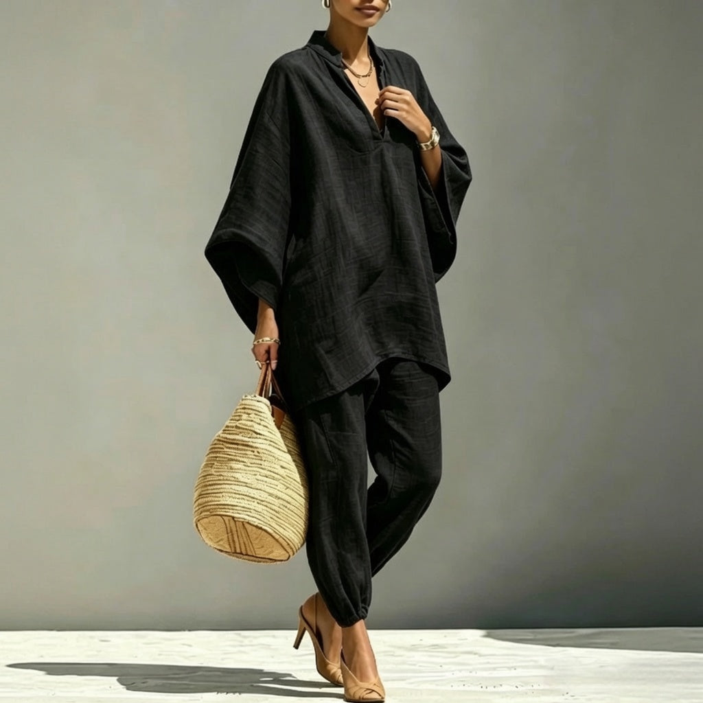 LunaEase™ Linen Relaxed Two Piece Set