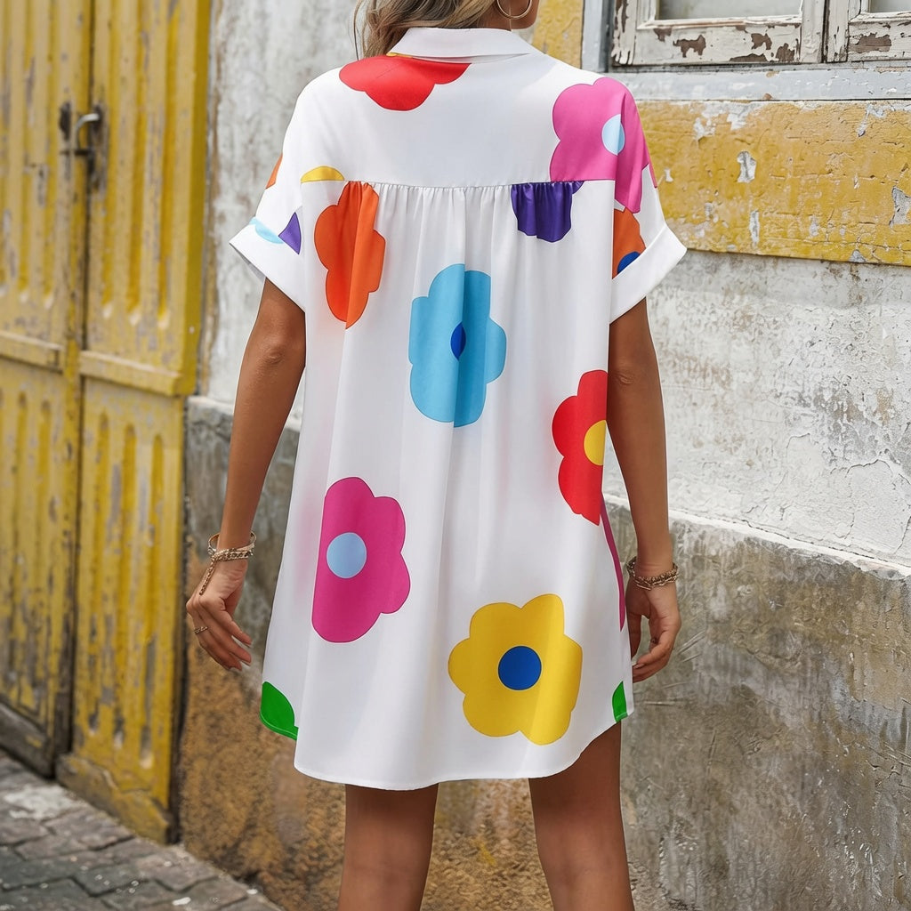 Luna Bloom Shirt Dress