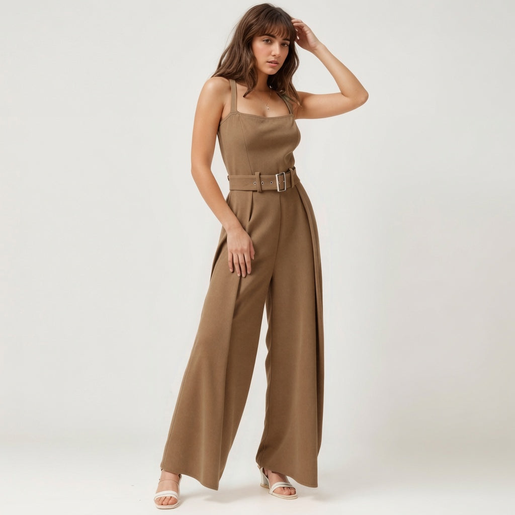SiennaShape™ Belted Wide-Leg Jumpsuit