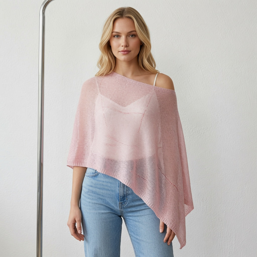LunaSoft™ Cozy Knit Poncho Top