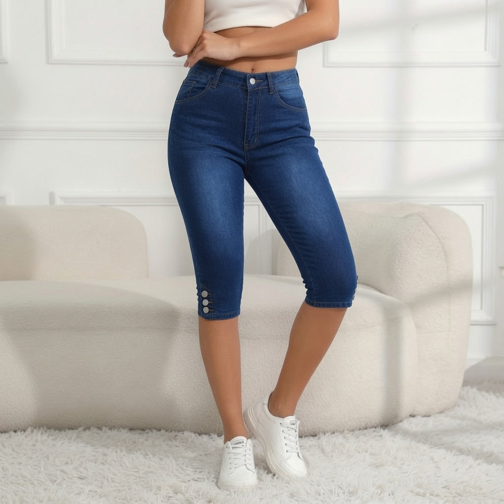 Luna Curve Denim Capri Jeans