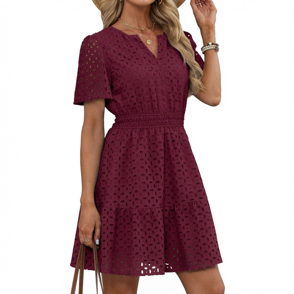 Luna Bloom™ Eyelet Embroidered Mini Dress