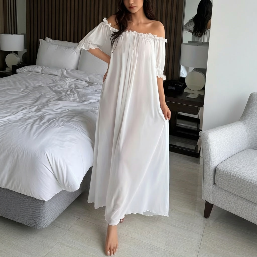 SoftEase Satin Lounge Dress Set